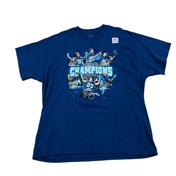 Vintage Seattle Seahawks Conference Champions T Shirt Men's XXL - Picture 1 of 4